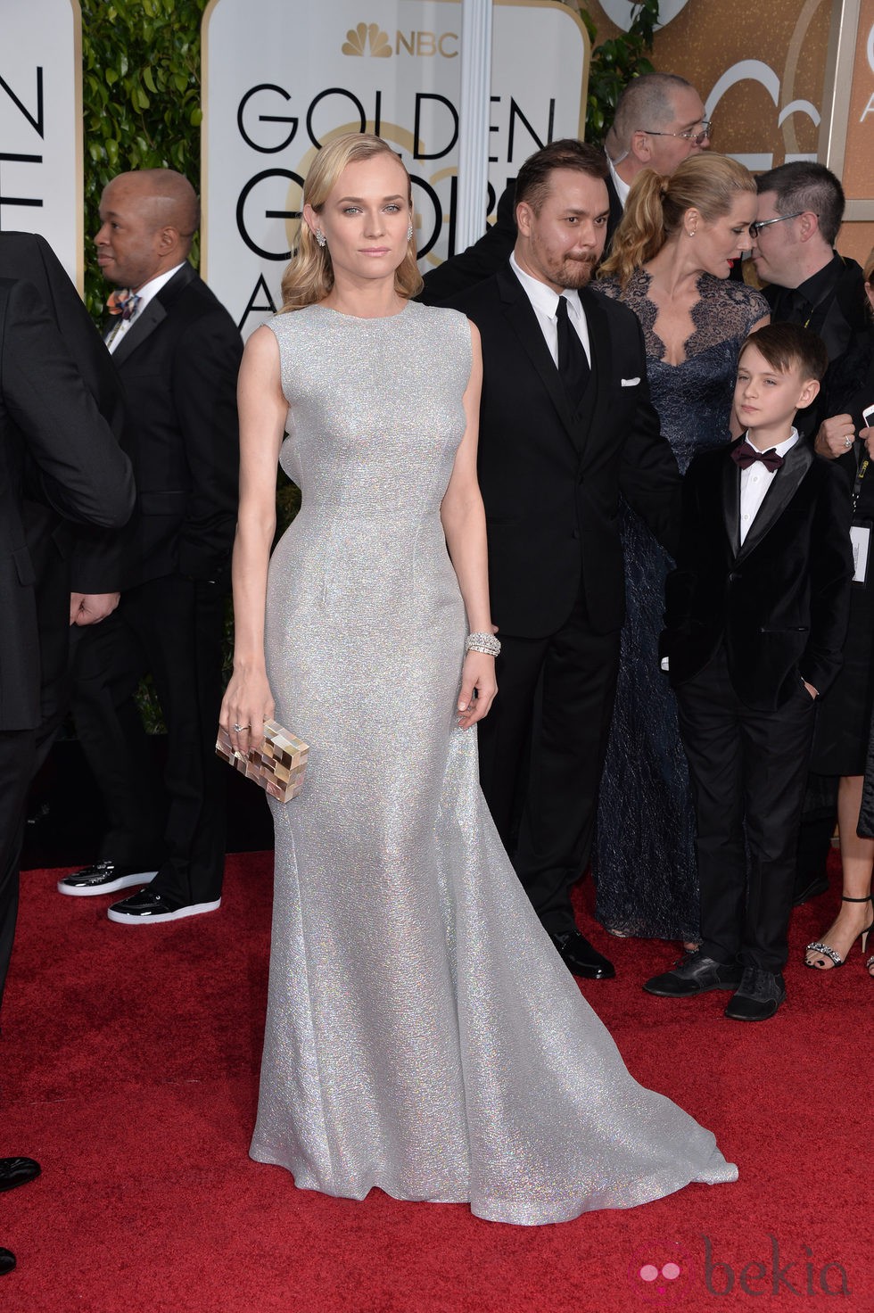 Diane Kruger con un vestido de Emilia Wickstead en los Globos de Oro 2015