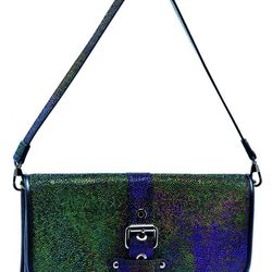 Bolso de Longchamp en verde y morado de la colección primavera 2015