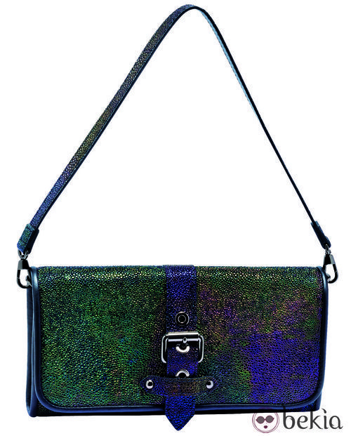Bolso de Longchamp en verde y morado de la colección primavera 2015
