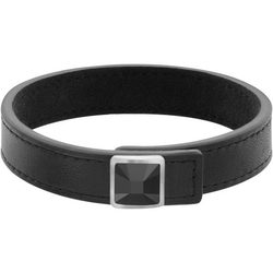 Pulsera de cuero con cristal negro para hombre de la colección primavera/verano 2015 de Swarovski