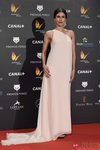 Nerea Barros con un vestido asimétrico en la alfombra roja de los Premios Feroz 2015