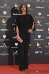 Natalia Tena luciendo un diseño en negro en la alfombra roja de los Premios Feroz 2015