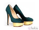 Zapatos verdes de plataforma de Charlotte Olympia