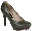 Zapatos de cuero verde de Lorena Carreras, colección otoño/invierno 2011