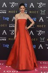 Pilar López de Ayala con un vestido de Tot-Hom en la alfombra roja de los Premios Goya 2015