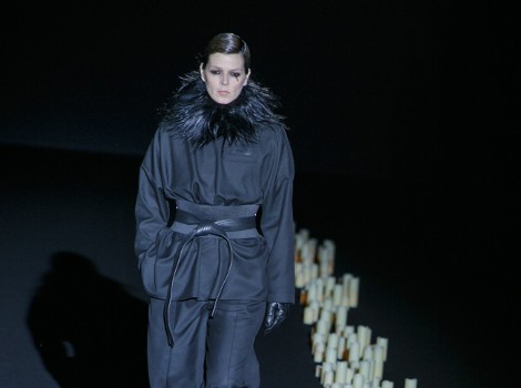 Conjunto negro de Davidelfin en Madrid Fashion Week para otoño/invierno 2015/2016