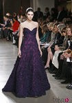 Vestido malva de la colección otoño/invierno 2015/2015 de Oscar de la Renta en Nueva York Fashion Week