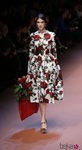 Vestido de flores de corte lady de Dolce & Gabbana en la Milán Fashion Week