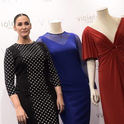 Vicky Martín Berrocal presentando su colección 'V in V' de Violeta by Mango