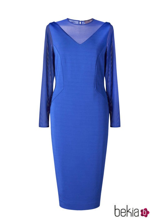 Vestido azul klein de la colección 'V in V' de Vicky Martín Berrocal