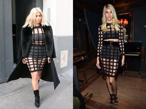 Kim Kardashian con un vestido Balmain de la colección primavera/verano 2015