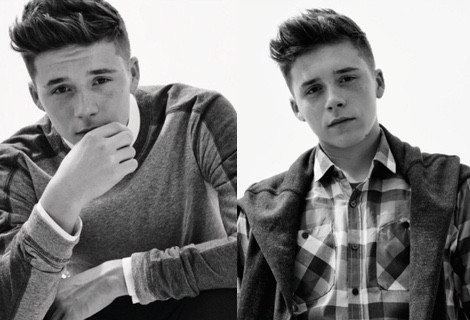 Brooklyn Beckham con camisa de cuadro de la colección primavera/verano 2015 de Reserved