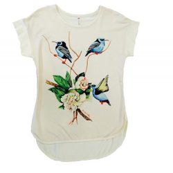 Camiseta corta con estampado primaveral de la colección primavera/verano 2015 de Barbarella
