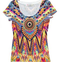 Camiseta colorida de manga corta de la colección primavera/verano 2015 de Barbarella