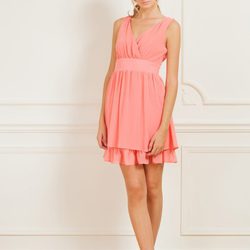 Vestido coral de la colección primavera/verano 2015 de Poète