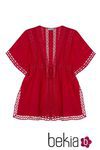 Kaftan en color rojo de la colección primaveral de Charo Ruiz