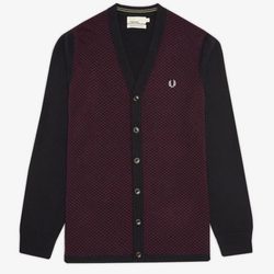 Chaqueta negra y granate para hombre de la colección primavera/verano 2015 de Fred Perry