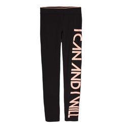 Leggings negros con letras de la colección deportiva 'Start Moving' de Bershka