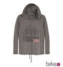 Sudadera gris de la colección deportiva 'Start Moving' de Bershka