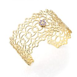 Brazalete con cristales en lila y diamantes naturales de la colección 'Kaleido' de Morellato