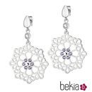 Pendientes con cristales en lila y diamantes naturales de la colección 'Kaleido' de Morellato