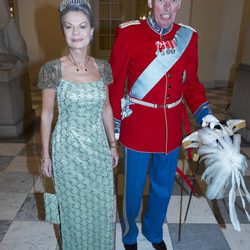 La condesa de Rosenborg con un vestido verde agua