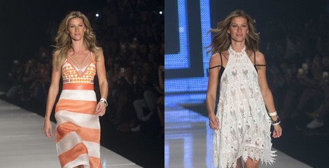 Gisele Bundchen en su último desfile de moda en la Semana de la Moda de Sao Paulo