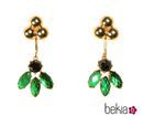 Pendientes con detalles en verde y negro de Pretty Rumour