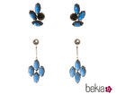 Pendientes con incrustaciones en azul y negro de Pretty Rumour