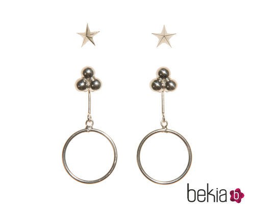 Pendientes de estrella con aro de Pretty Rumour