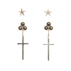 Pendientes de estrella y cruz de Pretty Rumour