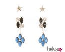 Pendientes de estrella con incrustaciones en azul y negro de Pretty Rumour