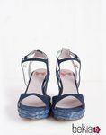 Cuñas Charlize en azul marino de la colección primavera/verano 2015 de Barbarella