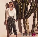 Vanesa Lorenzo con un pantalón tropical de la colección Mango Premium verano 2015
