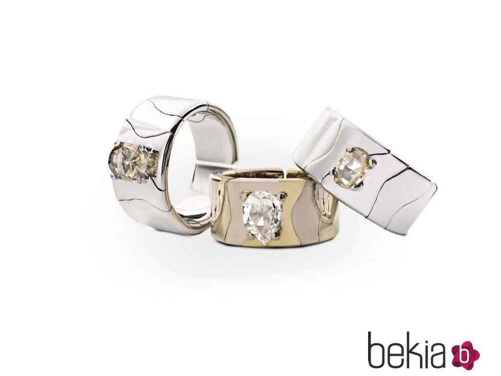 Anillos en plata y oro de la colección de joyas para novias 2015 de Victor Caparros