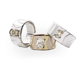 Anillos en plata y oro de la colección de joyas para novias 2015 de Victor Caparros