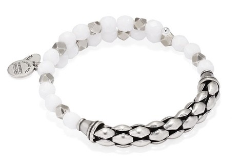 Pulsera 'calipso' de Alex and Ani con cuentas de color plata