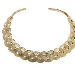 Collar trenzado de la colección 'White & Gold' de Claire's