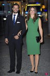 Sofia Hellqvist con un vestido verde botella en el concierto de la apertura del Parlamento 2014