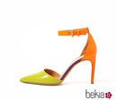 Zapato de tacón lima y naranja de la colección verano 2015 de Calvin Klein