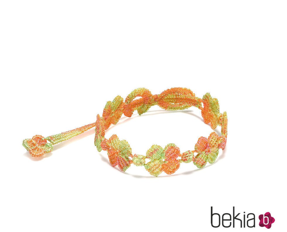 Pulsera 'Rainbow' verde y naranja de Cruciani C