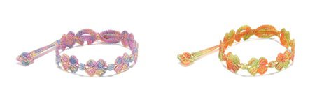 Pulsera 'Rainbow' verde y naranja de Cruciani C