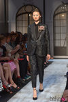 Traje negro metalizado de la colección de Alta Costura otoño/invierno 2015/2016 de Schiaparelli