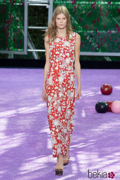 Vestido floreado de la colección de Alta Costura otoño/invierno 2015/2016 de Dior