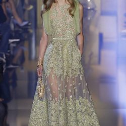 Vestido verde de la colección de Alta Costura otoño/invierno 2015/2016 de Elie Saab