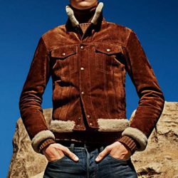 Lucky Blue con chaqueta de piel de la colección otoño/invierno 2015/2016 de Tom Ford