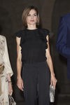La Reina Letizia con un look total black en la recepción a las autoridades en Mallorca
