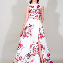 Vestido blanco con estampado de la Colección Resort 2016 de Zuhair Murad