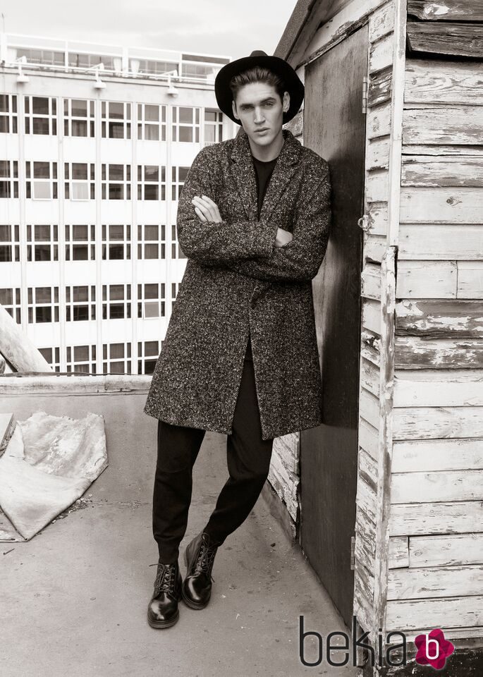 Isaac Carew, imagen de la colección otoño/invierno 2015/2016 'Black Label' de Pull&Bear