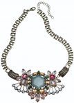 Maxi collar de piedras en tonos verdes y azules